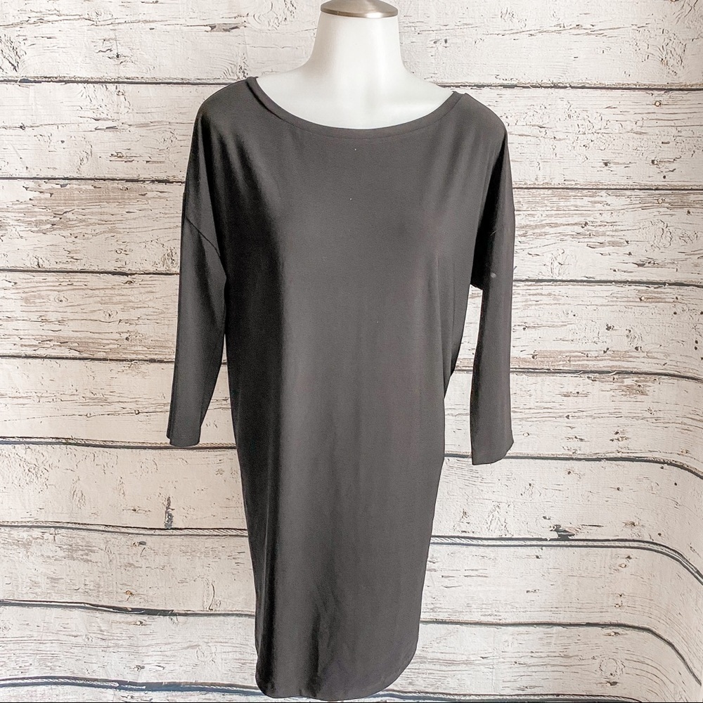 Leith black shirt dress